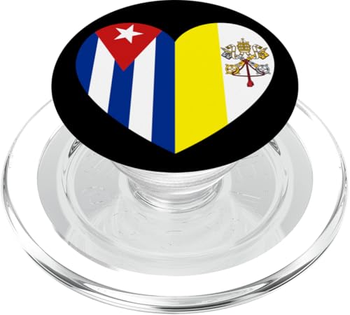Heart of Faith: Cuba and Vatican United PopSockets PopGrip für MagSafe Heart of Faith: Cuba and Vatican United PopSockets PopGrip für MagSafe von Vatican Heart Unity Merch