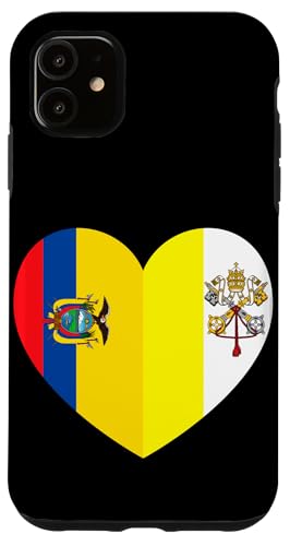 Heart of Faith: Ecuador and Vatican United Hülle für iPhone 11 von Vatican Heart Unity Merch