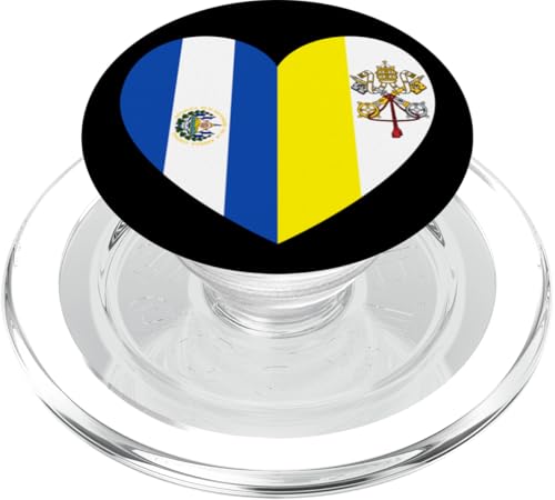 Heart of Faith: El Salvador and Vatican United PopSockets PopGrip für MagSafe Heart of Faith: El Salvador and Vatican United PopSockets PopGrip für MagSafe von Vatican Heart Unity Merch