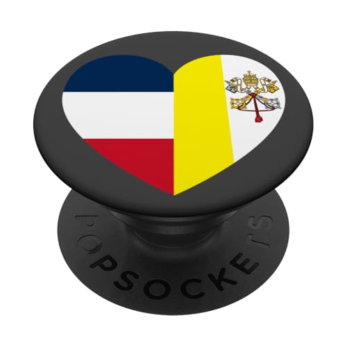 Heart of Faith: France and Vatican United PopSockets Klebender PopGrip Heart of Faith: France and Vatican United PopSockets Klebender PopGrip von Vatican Heart Unity Merch