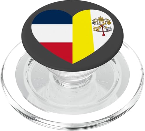 Heart of Faith: France and Vatican United PopSockets PopGrip für MagSafe Heart of Faith: France and Vatican United PopSockets PopGrip für MagSafe von Vatican Heart Unity Merch