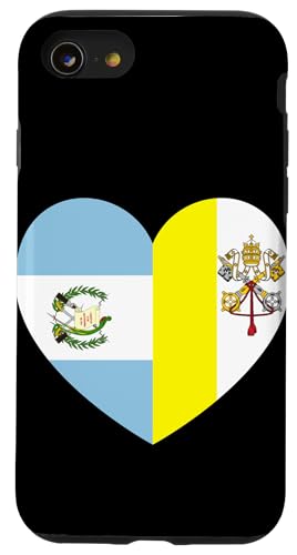 Heart of Faith: Guatemala and Vatican United Hülle für iPhone SE (2020) / 7 / 8 von Vatican Heart Unity Merch