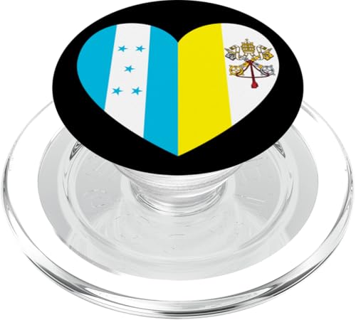 Heart of Faith: Honduras and Vatican United PopSockets PopGrip für MagSafe Heart of Faith: Honduras and Vatican United PopSockets PopGrip für MagSafe von Vatican Heart Unity Merch