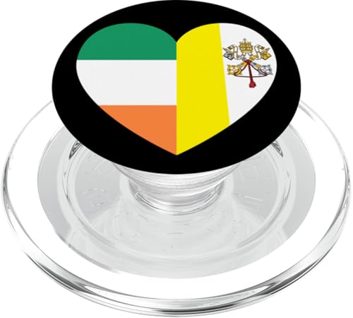 Heart of Faith: Ireland and Vatican United PopSockets PopGrip für MagSafe Heart of Faith: Ireland and Vatican United PopSockets PopGrip für MagSafe von Vatican Heart Unity Merch