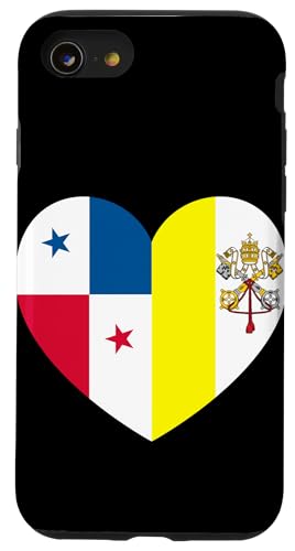 Heart of Faith: Panama and Vatican United Hülle für iPhone SE (2020) / 7 / 8 von Vatican Heart Unity Merch
