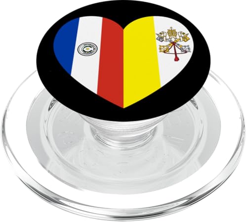 Heart of Faith: Paraguay and Vatican United PopSockets PopGrip für MagSafe Heart of Faith: Paraguay and Vatican United PopSockets PopGrip für MagSafe von Vatican Heart Unity Merch