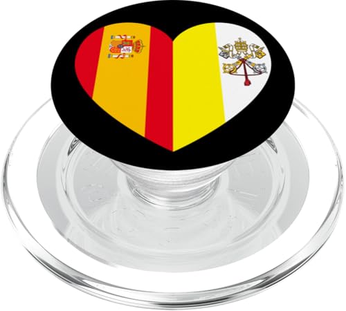 Heart of Faith: Spain and Vatican United PopSockets PopGrip für MagSafe Heart of Faith: Spain and Vatican United PopSockets PopGrip für MagSafe von Vatican Heart Unity Merch
