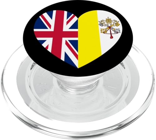 Heart of Faith: UK and Vatican United PopSockets PopGrip für MagSafe Heart of Faith: UK and Vatican United PopSockets PopGrip für MagSafe von Vatican Heart Unity Merch
