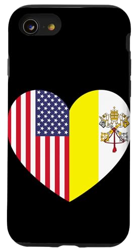 Heart of Faith: USA and Vatican United Hülle für iPhone SE (2020) / 7 / 8 von Vatican Heart Unity Merch