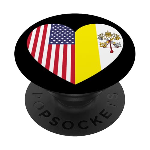 Heart of Faith: USA and Vatican United PopSockets Klebender PopGrip Heart of Faith: USA and Vatican United PopSockets Klebender PopGrip von Vatican Heart Unity Merch