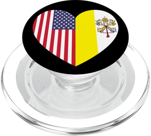Heart of Faith: USA and Vatican United PopSockets PopGrip für MagSafe Heart of Faith: USA and Vatican United PopSockets PopGrip für MagSafe von Vatican Heart Unity Merch