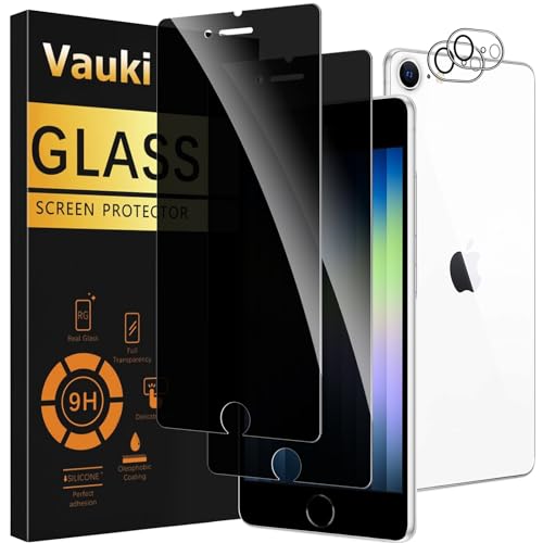 Vauki 2 Sichtschutz Schutzfolie für iPhone 8/iPhone SE 2020/iPhone 7/SE 2022 mit 2 Kamera Schutzglas,9H Härte Privacy Displayschutzfolie,Privatsphäre Anti-Spy Bläschenfrei Kratzfest Blickschutzfolie Vauki 2 Sichtschutz Schutzfolie für iPhone 8/iPhone SE 2020/iPhone 7/SE 2022 mit 2 Kamera Schutzglas,9H Härte Privacy Displayschutzfolie,Privatsphäre Anti-Spy Bläschenfrei Kratzfest Blickschutzfolie von Vauki