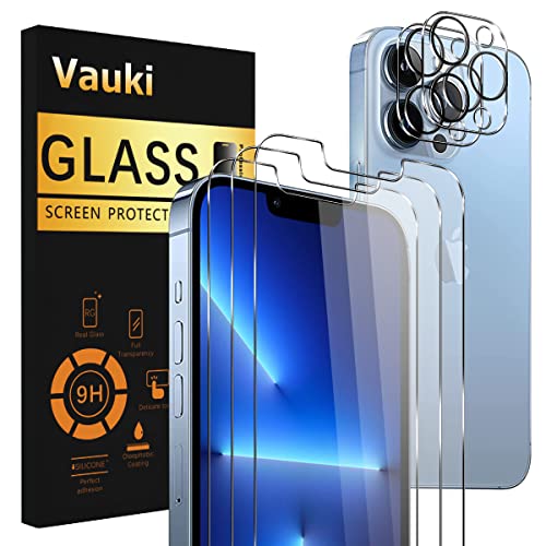 Vauki [5 Stück Schutzfolie kompatibel mit iPhone 13 Pro Max 6.7",2 Stück Kamera Schutzfolie und 3 Stück Displayschutzfolie, HD Clear Anti-Fingerprint, für iPhone 13Pro Max von Vauki