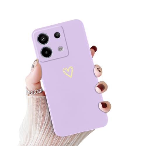 Vauki Hülle für Xiaomi Redmi Note 13 Pro 5G/Poco X6 5G (Nicht für 4G) Handyhülle mit Herz Motiv Muster Mädchen Weiches Dünne TPU Silikon Stoßfest Kratzfeste Schutzhülle Protection Case, Lil von Vauki