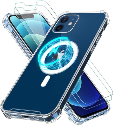 Vauki Hülle für iPhone 12/12 Pro Kompatibel mit MagSafe mit 2 Displayschutz Schutzfolie Transparente Weiche TPU Silikon Handyhülle mit Magnetisch Schutzhülle HD Klar Case Cover für iPhone 12 Pro 6,1" Vauki Hülle für iPhone 12/12 Pro Kompatibel mit MagSafe mit 2 Displayschutz Schutzfolie Transparente Weiche TPU Silikon Handyhülle mit Magnetisch Schutzhülle HD Klar Case Cover für iPhone 12 Pro 6,1" von Vauki