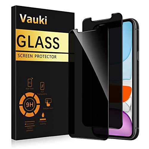 Vauki Sichtschutz Schutzfolie für iPhone 11/iPhone XR Schutzglas 2 Stück,9H Härte Privacy Displayschutzfolie,Privatsphäre Anti-Spy Bläschenfrei Kratzfest Blickschutzfolie für iPhone 11/iPhone XR,6.1" von Vauki