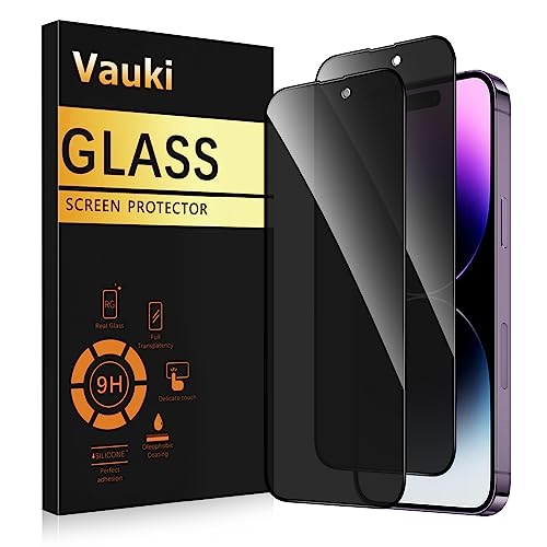 Vauki Sichtschutz Schutzfolie für iPhone 14 Pro Max Schutzglas 2 Stück,9H Härte Privacy Displayschutzfolie,Privatsphäre Anti-Spy Bläschenfrei Kratzfest Blickschutzfolie für iPhone 14 Pro Max,6.7" Vauki Sichtschutz Schutzfolie für iPhone 14 Pro Max Schutzglas 2 Stück,9H Härte Privacy Displayschutzfolie,Privatsphäre Anti-Spy Bläschenfrei Kratzfest Blickschutzfolie für iPhone 14 Pro Max,6.7" von Vauki
