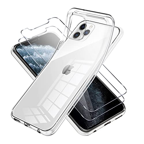 Vauki für iPhone 11 Pro Max Hülle Durchsichtig mit Schutzfolie 2 Stück,Ultra Dünn Transparent Silikon Handyhülle und Displayschutzfolie,Slim Soft Stoßfeste Schutzhülle für iPhone 11 Pro Max 6.5" Vauki für iPhone 11 Pro Max Hülle Durchsichtig mit Schutzfolie 2 Stück,Ultra Dünn Transparent Silikon Handyhülle und Displayschutzfolie,Slim Soft Stoßfeste Schutzhülle für iPhone 11 Pro Max 6.5" von Vauki