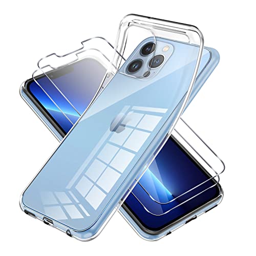 Vauki für iPhone 13 Pro Max Hülle Durchsichtig mit Schutzfolie 2 Stück,Ultra Dünn Transparent Silikon Handyhülle und Displayschutzfolie,Slim Soft Stoßfeste Schutzhülle für iPhone 13Pro Max 6.7" Vauki für iPhone 13 Pro Max Hülle Durchsichtig mit Schutzfolie 2 Stück,Ultra Dünn Transparent Silikon Handyhülle und Displayschutzfolie,Slim Soft Stoßfeste Schutzhülle für iPhone 13Pro Max 6.7" von Vauki