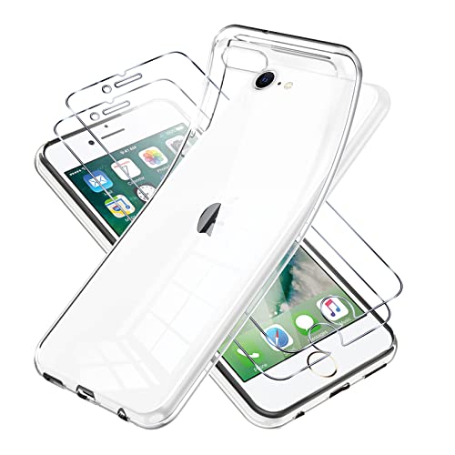 Vauki für iPhone 8/iPhone SE 2020/iPhone 7/SE 2022 Hülle Durchsichtig mit Schutzfolie 2 Stück,Ultra Dünn Transparent Silikon Handyhülle Displayschutzfolie,Slim Stoßfeste Schutzhülle für iPhone 8 4.7" Vauki für iPhone 8/iPhone SE 2020/iPhone 7/SE 2022 Hülle Durchsichtig mit Schutzfolie 2 Stück,Ultra Dünn Transparent Silikon Handyhülle Displayschutzfolie,Slim Stoßfeste Schutzhülle für iPhone 8 4.7" von Vauki