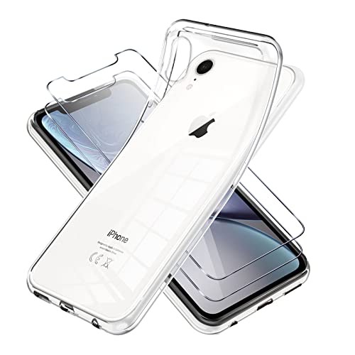 Vauki für iPhone XR Hülle Durchsichtig mit Schutzfolie 2 Stück,Ultra Dünn Transparent Silikon Handyhülle und Displayschutzfolie,Slim Soft Stoßfeste Schutzhülle für iPhone XR 6.1" Vauki für iPhone XR Hülle Durchsichtig mit Schutzfolie 2 Stück,Ultra Dünn Transparent Silikon Handyhülle und Displayschutzfolie,Slim Soft Stoßfeste Schutzhülle für iPhone XR 6.1" von Vauki