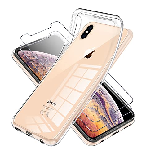 Vauki für iPhone XS Max Hülle Durchsichtig mit Schutzfolie 2 Stück,Ultra Dünn Transparent Silikon Handyhülle und Displayschutzfolie,Slim Soft Stoßfeste Schutzhülle für iPhone XS Max 6.5" Vauki für iPhone XS Max Hülle Durchsichtig mit Schutzfolie 2 Stück,Ultra Dünn Transparent Silikon Handyhülle und Displayschutzfolie,Slim Soft Stoßfeste Schutzhülle für iPhone XS Max 6.5" von Vauki