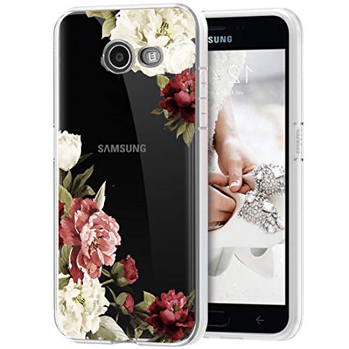 Vavies Hülle für Galaxy J7 2017/J7 Prime/J7 Sky Pro/J7 Halo/J7 V/J7 Perx/Galaxy Halo Hülle, Slim Clear Pattern Soft TPU Back Phone Protective Cover Cases for Samsung Galaxy J7 2017 (Blüte Blume) von Vavies