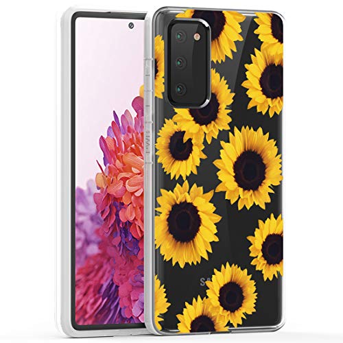 Vavies Schutzhülle für Galaxy S20 FE 5G, Samsung S20 FE Case Schlankes stoßfestes Hülle mit transparentem, weich-Flexibler TPU-Schutz Handyhülle für Samsung Galaxy S20 FE Sonnenblume von Vavies