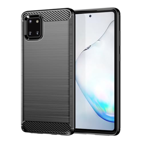 Vavies Schutzhülle für Galaxy Note 10 Lite Case/für Galaxy A81/für Galaxy M60S N770F Stoßdämpfende Karbonfaser Hülle mit TPU Ultradünne Schockfestige Handyhülle für Samsung Galaxy Note10 Lite Schwarz Vavies Schutzhülle für Galaxy Note 10 Lite Case/für Galaxy A81/für Galaxy M60S N770F Stoßdämpfende Karbonfaser Hülle mit TPU Ultradünne Schockfestige Handyhülle für Samsung Galaxy Note10 Lite Schwarz von Vavies