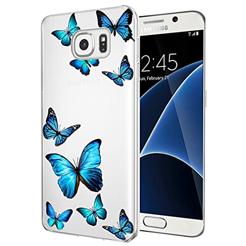 Vavies Schutzhülle für Galaxy S7, für Samsung S7 Case Schlankes stoßfestes Hülle mit transparentem Blumenmuster, weich-Flexibler TPU-Schutz Handyhülle für Samsung Galaxy S7 Blau-Schmetterling Vavies Schutzhülle für Galaxy S7, für Samsung S7 Case Schlankes stoßfestes Hülle mit transparentem Blumenmuster, weich-Flexibler TPU-Schutz Handyhülle für Samsung Galaxy S7 Blau-Schmetterling von Vavies