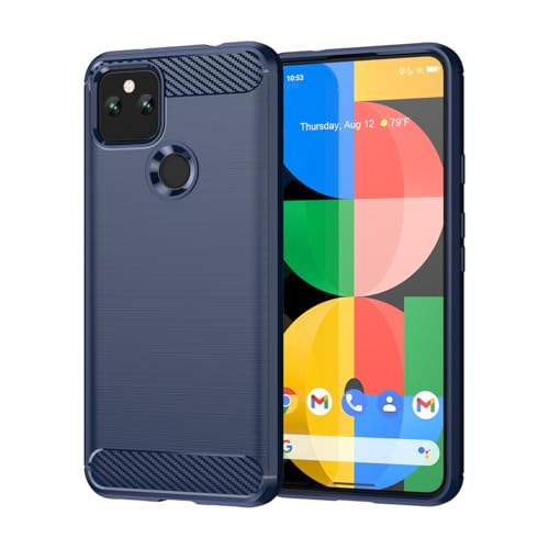 Vavies Schutzhülle für Google Pixel 5 Case, GD1YQ GTT9Q Stoßdämpfende Karbonfaser-Hülle mit TPU-Rahmen - Ultradünne Schockfestige Handyhülle für Google Pixel 5 blau Vavies Schutzhülle für Google Pixel 5 Case, GD1YQ GTT9Q Stoßdämpfende Karbonfaser-Hülle mit TPU-Rahmen - Ultradünne Schockfestige Handyhülle für Google Pixel 5 blau von Vavies