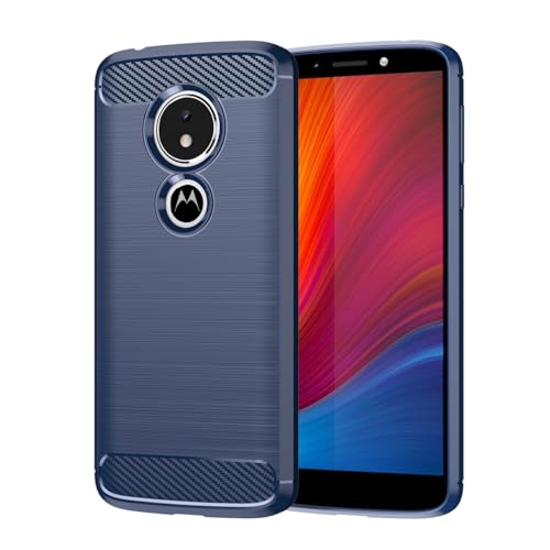 Vavies Schutzhülle für Moto G6 Play Case, für Motorola E5 Stoßdämpfende Karbonfaser-Hülle mit TPU-Rahmen - Ultradünne Schockfestige Handyhülle für Motorola Moto E5 blau Vavies Schutzhülle für Moto G6 Play Case, für Motorola E5 Stoßdämpfende Karbonfaser-Hülle mit TPU-Rahmen - Ultradünne Schockfestige Handyhülle für Motorola Moto E5 blau von Vavies
