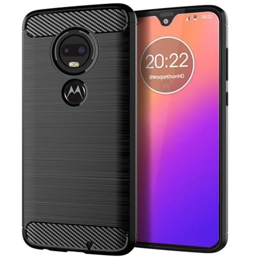 Vavies Schutzhülle für Moto G7 Plus Case, für Motorola G7/für T-Mobile Revvlry+ XT1962 Stoßdämpfende Karbonfaser-Hülle mit TPU-Rahmen - Ultradünne Schockfestige Handyhülle für Motorola Moto G7 Schwarz Vavies Schutzhülle für Moto G7 Plus Case, für Motorola G7/für T-Mobile Revvlry+ XT1962 Stoßdämpfende Karbonfaser-Hülle mit TPU-Rahmen - Ultradünne Schockfestige Handyhülle für Motorola Moto G7 Schwarz von Vavies