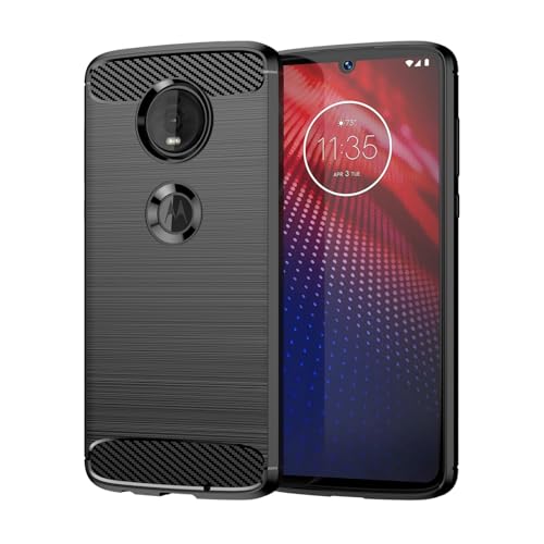 Vavies Schutzhülle für Moto Z4 Play Case, für Motorola Z4 Case, für Moto Z4 fürce Stoßdämpfende Karbonfaser-Hülle mit TPU-Rahmen - Ultradünne Schockfestige Handyhülle für Motorola Moto Z4 Play Schwarz Vavies Schutzhülle für Moto Z4 Play Case, für Motorola Z4 Case, für Moto Z4 fürce Stoßdämpfende Karbonfaser-Hülle mit TPU-Rahmen - Ultradünne Schockfestige Handyhülle für Motorola Moto Z4 Play Schwarz von Vavies