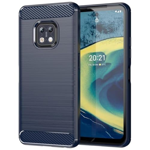 Vavies Schutzhülle für Nokia XR20 Case Stoßdämpfende Karbonfaser-Hülle mit TPU-Rahmen - Ultradünne Schockfestige Handyhülle für Nokia XR20 blau Vavies Schutzhülle für Nokia XR20 Case Stoßdämpfende Karbonfaser-Hülle mit TPU-Rahmen - Ultradünne Schockfestige Handyhülle für Nokia XR20 blau von Vavies