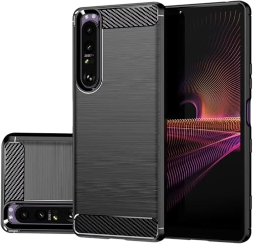 Vavies Schutzhülle für Xperia 1 III Case, für Sony 1III 5G XQ-BC72 Stoßdämpfende Karbonfaser-Hülle mit TPU-Rahmen - Ultradünne Schockfestige Handyhülle für Sony Xperia 1 III Schwarz Vavies Schutzhülle für Xperia 1 III Case, für Sony 1III 5G XQ-BC72 Stoßdämpfende Karbonfaser-Hülle mit TPU-Rahmen - Ultradünne Schockfestige Handyhülle für Sony Xperia 1 III Schwarz von Vavies