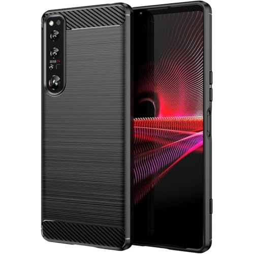 Vavies Schutzhülle für Xperia 1 IV Case, für Sony 1 IV 5G XQ-CT72 Stoßdämpfende Karbonfaser-Hülle mit TPU-Rahmen - Ultradünne Schockfestige Handyhülle für Sony Xperia 1 IV Schwarz Vavies Schutzhülle für Xperia 1 IV Case, für Sony 1 IV 5G XQ-CT72 Stoßdämpfende Karbonfaser-Hülle mit TPU-Rahmen - Ultradünne Schockfestige Handyhülle für Sony Xperia 1 IV Schwarz von Vavies