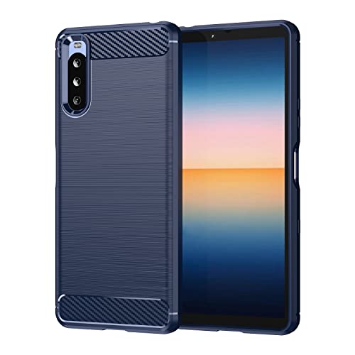 Vavies Schutzhülle für Xperia 10 II Case, für Sony 10 II XQ-AU51 Stoßdämpfende Karbonfaser-Hülle mit TPU-Rahmen - Ultradünne Schockfestige Handyhülle für Sony Xperia 10 II blau Vavies Schutzhülle für Xperia 10 II Case, für Sony 10 II XQ-AU51 Stoßdämpfende Karbonfaser-Hülle mit TPU-Rahmen - Ultradünne Schockfestige Handyhülle für Sony Xperia 10 II blau von Vavies