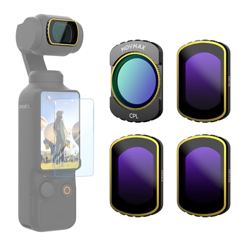 MOVMAX CPL ND16 ND64 ND256 Filter-Set für DJI Osmo Pocket 3, magnetische Graufilter, mehrfach beschichtetes/optisches Glas/Aluminiumrahmen, inklusive 1 LCD-Displayschutzfolie MOVMAX CPL ND16 ND64 ND256 Filter-Set für DJI Osmo Pocket 3, magnetische Graufilter, mehrfach beschichtetes/optisches Glas/Aluminiumrahmen, inklusive 1 LCD-Displayschutzfolie von Vaxis Global