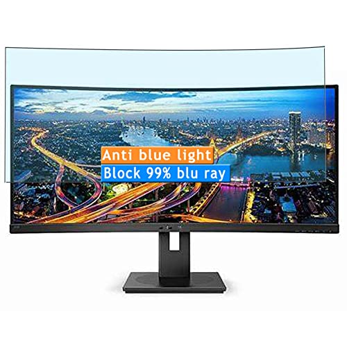 Vaxson 2 Stück Anti Blaulicht Schutzfolie kompatibel mit Philips 346P1CRH 34" Monitor Bluelight folie folien Displayschutzfolie （ nicht Panzer Schutz Glas folie SchutzGlas nicht PanzerGlas ） Neue von Vaxson