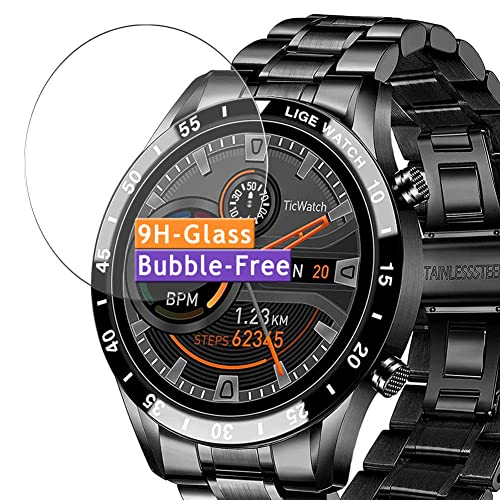 Vaxson 3 Stück 9H Panzer Schutz Glas kompatibel mit LIGE I9M 1.3" Smartwatch smart watch Schutzfolie Display schutz folie Panzerfolie SchutzGlas folien PanzerGlas Neue von Vaxson