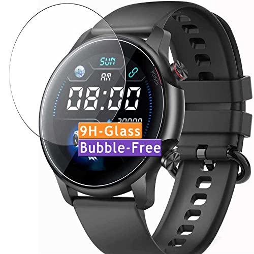 Vaxson 3 Stück 9H Panzer Schutz Glas kompatibel mit ZKCREATION Weybon Motsfit BOZLUN C18 1.32" Smartwatch Smart Watch Schutzfolie Display schutz folie Panzerfolie SchutzGlas folien PanzerGlas von Vaxson