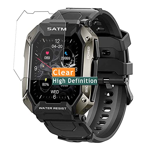 Vaxson 3 Stück Schutzfolie kompatibel mit Rgthuhu AMAZTIM 5ATM Smart Watch smartwatch Display folie folien Displayschutzfolie （ nicht Panzer Schutz Glas folie SchutzGlas nicht PanzerGlas ） von Vaxson