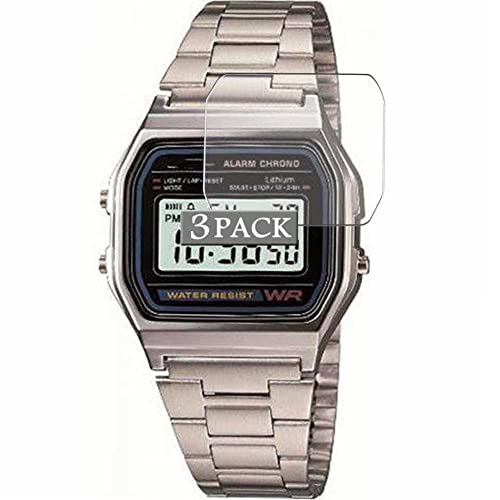Vaxson 3 Stück Schutzfolie kompatibel mit casio A158WA Series -1JF A-158WA-1JF Display folie folien Displayschutzfolie （ nicht Panzer Schutz Glas folie SchutzGlas nicht PanzerGlas ） Neue von Vaxson