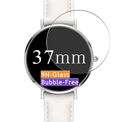 Vaxson 4 Stück Universal 9H Härte Glas Folie, kompatibel mit Durchmesser 37mm Runde Armbanduhr Uhr Smartwatch 37 mm, gehärtetem Glas Schutzfolie Displayschutzfolie Bildschirmschutz von Vaxson