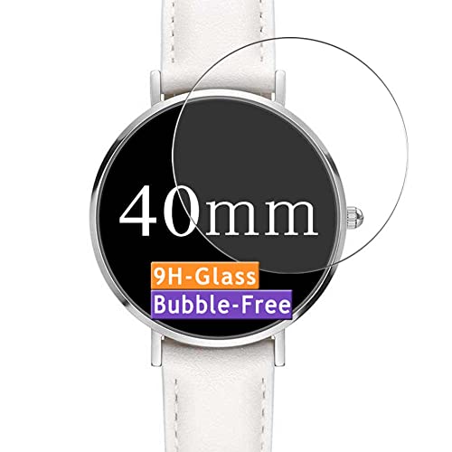 Vaxson 4 Stück Universal 9H Härte Glas Folie, kompatibel mit Durchmesser 40mm Runde Armbanduhr Uhr Smartwatch 40 mm, gehärtetem Glas Schutzfolie Displayschutzfolie Bildschirmschutz von Vaxson
