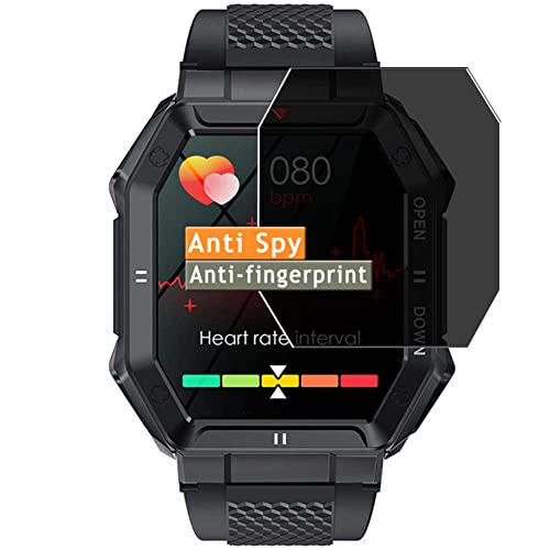 Vaxson Anti Spy Schutzfolie kompatibel mit INEYES LEMFO K55 1.85" Smart Watch smartwatch Display folie folien Displayschutzfolie （ nicht Panzer Schutz Glas folie SchutzGlas nicht PanzerGlas ） von Vaxson