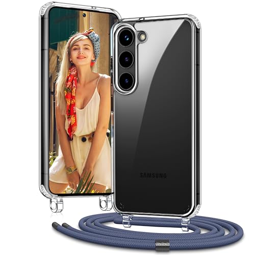 Vaykwo Handykette für Samsung Galaxy A55 5G / A35 5G Hülle mit Band - Necklace Handyhülle - Transparente Case zum Umhängen mit Kameraschutz und Bildschirmschutz - Blau Vaykwo Handykette für Samsung Galaxy A55 5G / A35 5G Hülle mit Band - Necklace Handyhülle - Transparente Case zum Umhängen mit Kameraschutz und Bildschirmschutz - Blau von Vaykwo