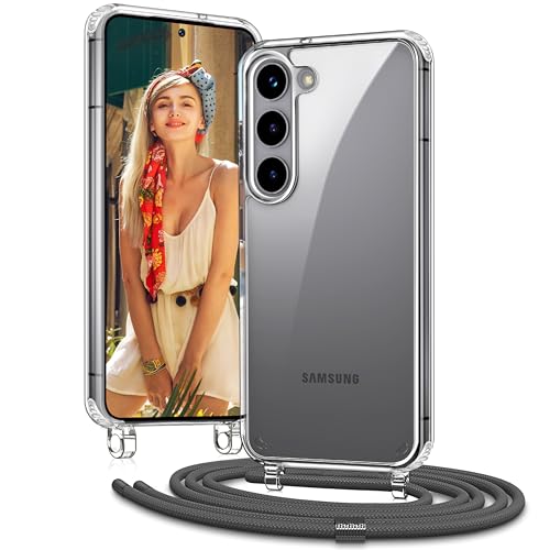 Vaykwo Handykette für Samsung Galaxy A55 5G / A35 5G Hülle mit Band - Necklace Handyhülle - Transparente Case zum Umhängen mit Kameraschutz und Bildschirmschutz - Grau Vaykwo Handykette für Samsung Galaxy A55 5G / A35 5G Hülle mit Band - Necklace Handyhülle - Transparente Case zum Umhängen mit Kameraschutz und Bildschirmschutz - Grau von Vaykwo