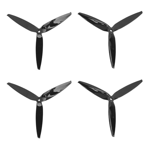 Vcedas 4PCS Tri Blade Propeller Polycarbonat 7040 FPV Propeller mit 3 Blättern für 7 Zoll 8 Zoll FPV RC Drohne (Schwarz) von Vcedas